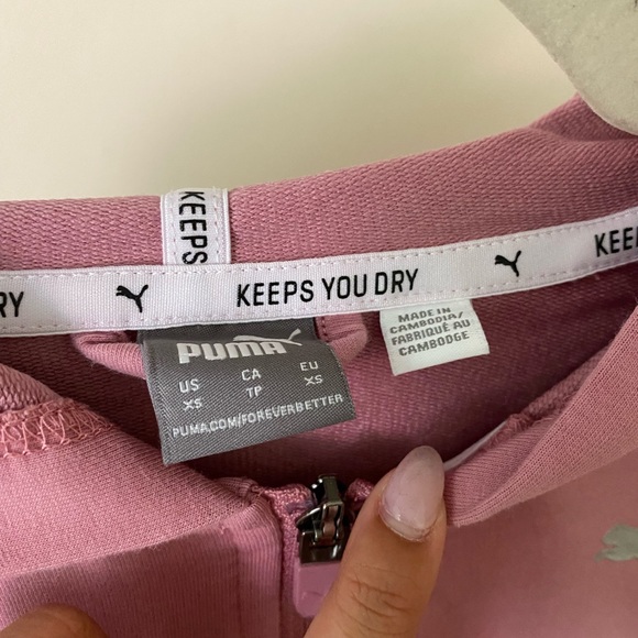 Pink Puma Cropped Sweater Womens - Picture 2 of 2